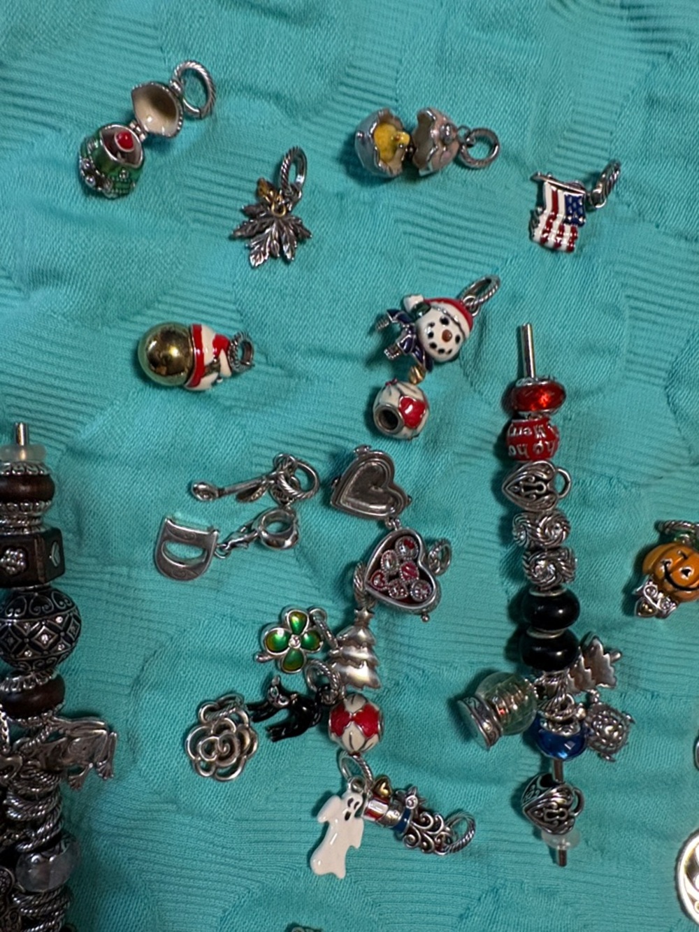 Brighton Charm Bracelet Lot and 20+ earring set plus 60 charms firm thanks. - Picture 16 of 17